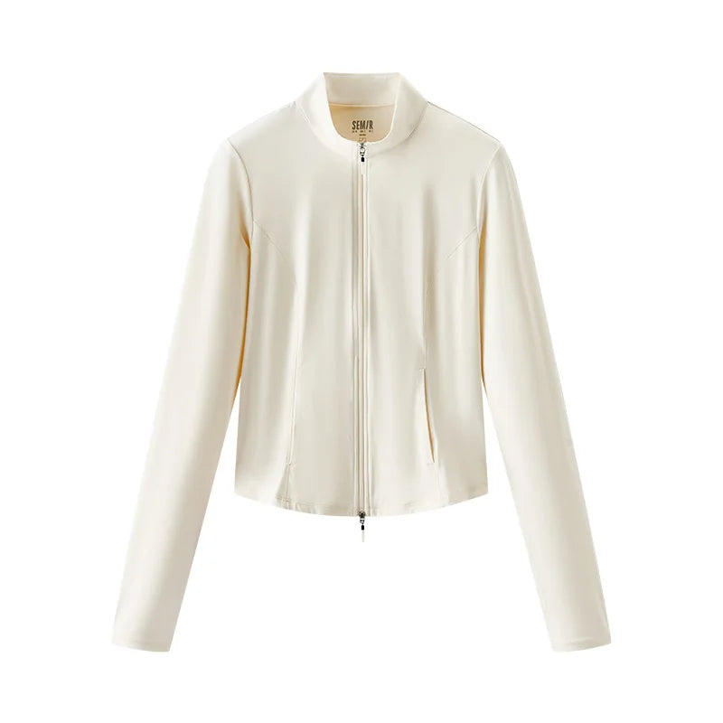 Semir Jacket Women Cropped Shoulder Fit Slim Cool Feeling 2025 New Summer Moisture Wicking Sun Protection Jacket for Outdoor