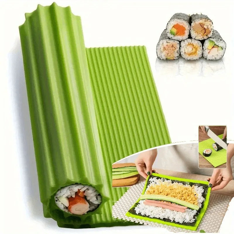 1pc High Quality Silicone Sushi Mat - Easy to Use Portable ,Perfect for Nori Hand Rolls,Must-have Accessory for RV Travel