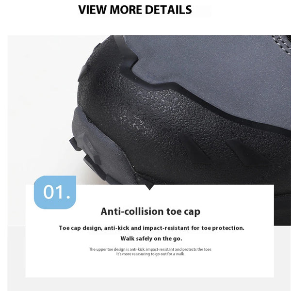 HUMTTO Outdoor Mountain Climbing Hiking Shoes for Men 2025 Winter High Top Anti Slip Sneakers Professional Trekking Boots Man