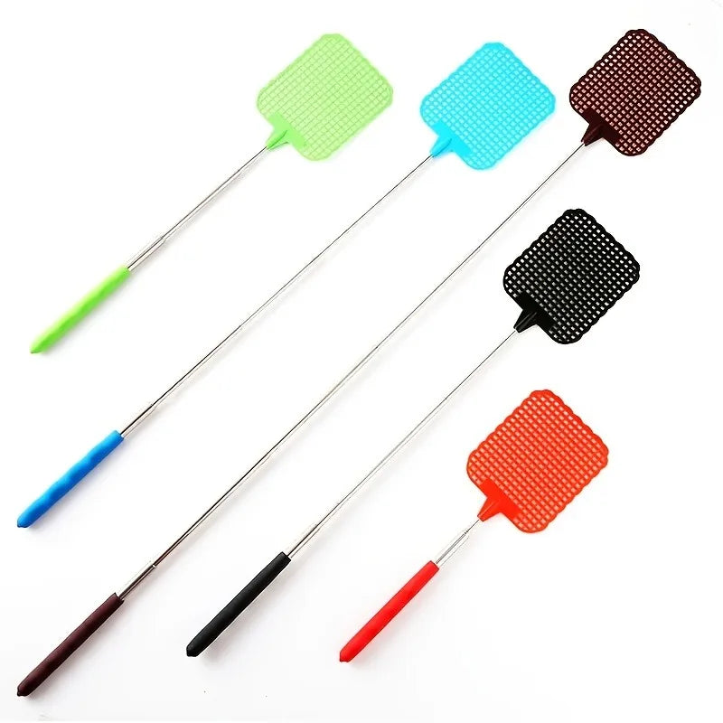 1/2pcs Mini Retractable plastic fly swatter,suitable for home kitchen,outdoor garden,easy to use ,perfect for eliminating flies.