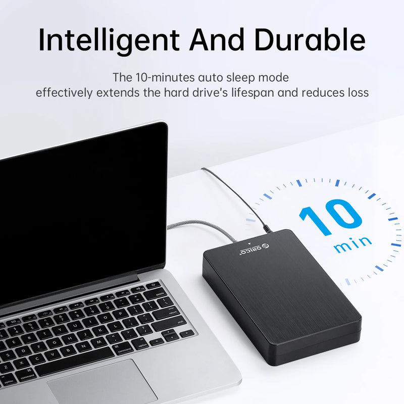 ORICO 3.5" HDD Case SATA to USB C 6Gbps External Hard Drive Case for 3.5 inch HDD Enclosure with 12V Power Adapter