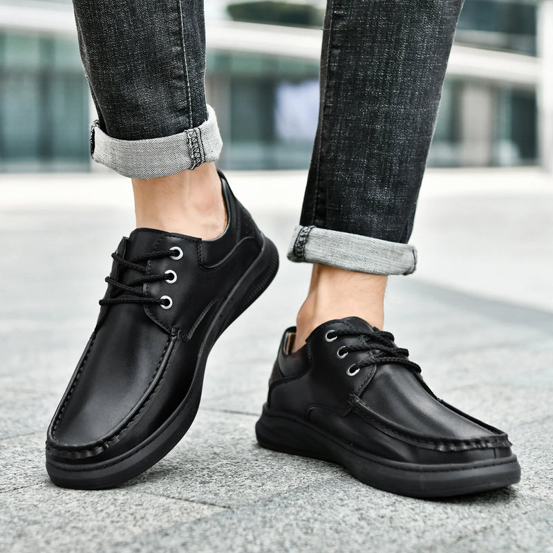 Men's Casual Shoes Four Seasons New Business Meeting Leather Shoes Soft Sole Non-Slip Classic Party Fashion Joker Leather Shoes