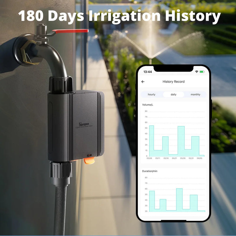 1-2PCS SONOFF SWV-BSP Zigbee3.0 Smart Water Valve IP55 Automatic Irrigation System Suitable for the UK, Europe or Most Countries