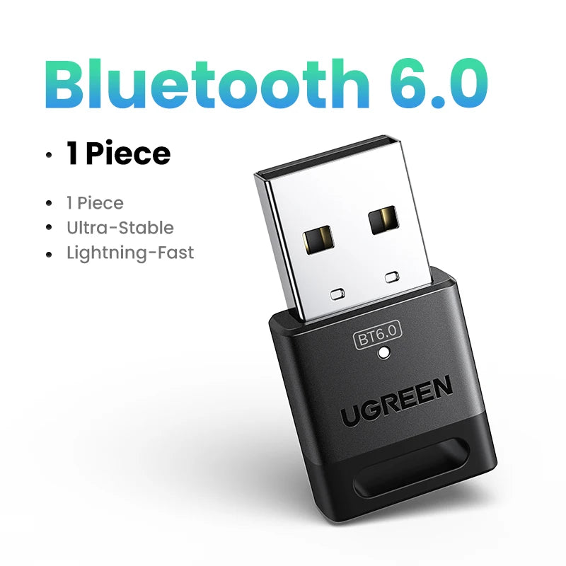 UGREEN USB Bluetooth 6.0 5.4  Dongle Adapter for PC Speaker Wireless Mouse Keyboard Music Audio Receiver Transmitter Bluetooth