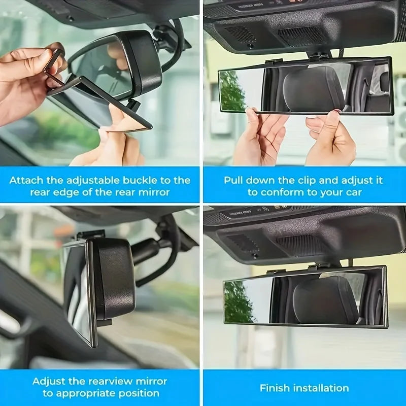 SEAMETAL Universal Anti glare Wide Angle Convex Rearview Mirror Car Interior Rear View Baby Child Seat Watch Sun Visor Goggle