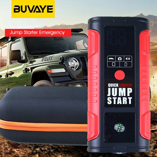 BUVAYE Universal Car Battery Jump Starter Portable Car Battery Booster Charger Booster Power Bank Starting Device Car Starter
