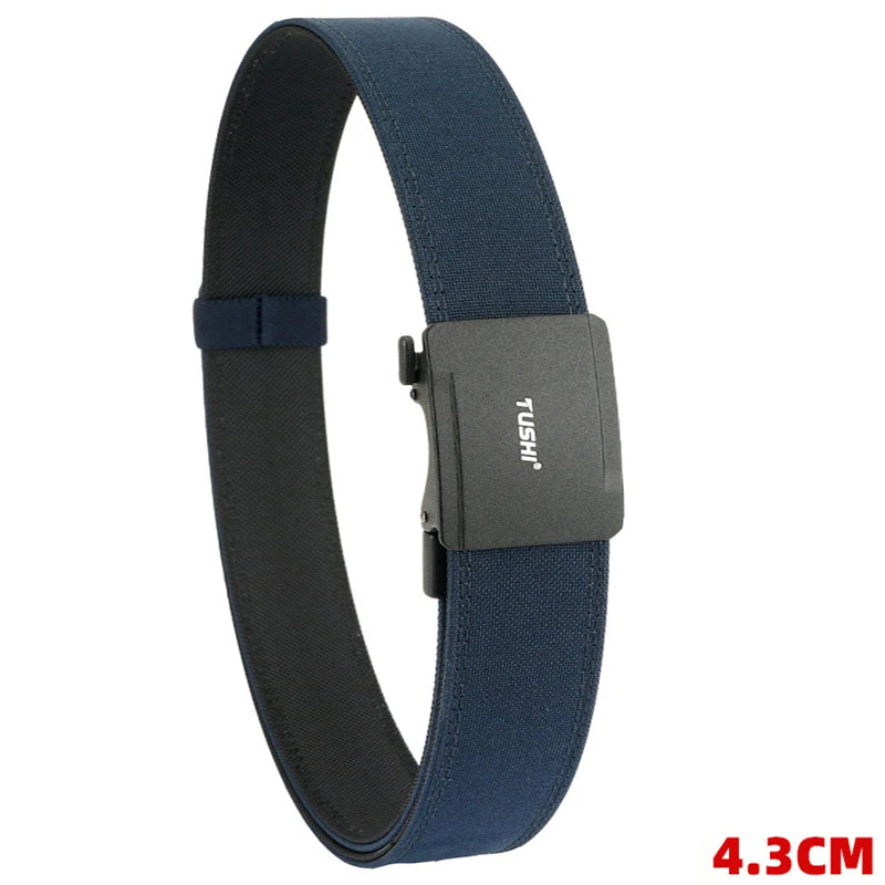TUSHI Brand Tactical Double-Layer Thick Waistband Men's Outdoor Nylon Waistband 4.3 Wide Upgraded Automatic Buckle Gun Waistband
