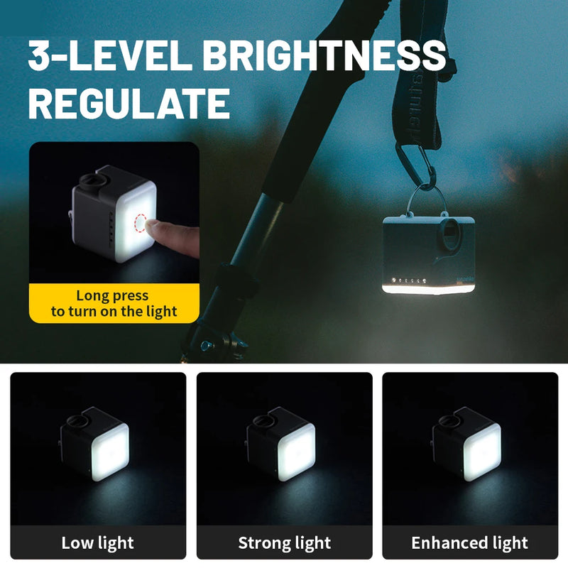 Naturehike Wind-air Inflatable Pump Outdoor Multifunctional Camping Light Portable Air Pumps 2400mAh Battery USB Rechargeable