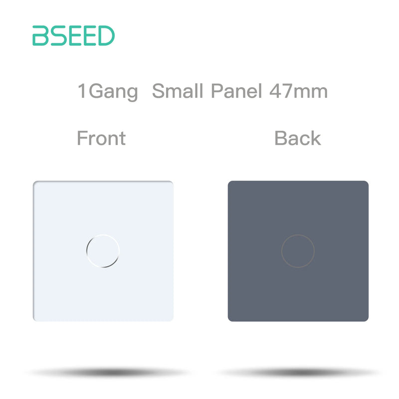 BSEED 1/2/3Gang Wall Touch Switch Small Glass Panel 47mm Dimmer Curtain Crystal Panel Parts Only DIY Combine With Glass Frame