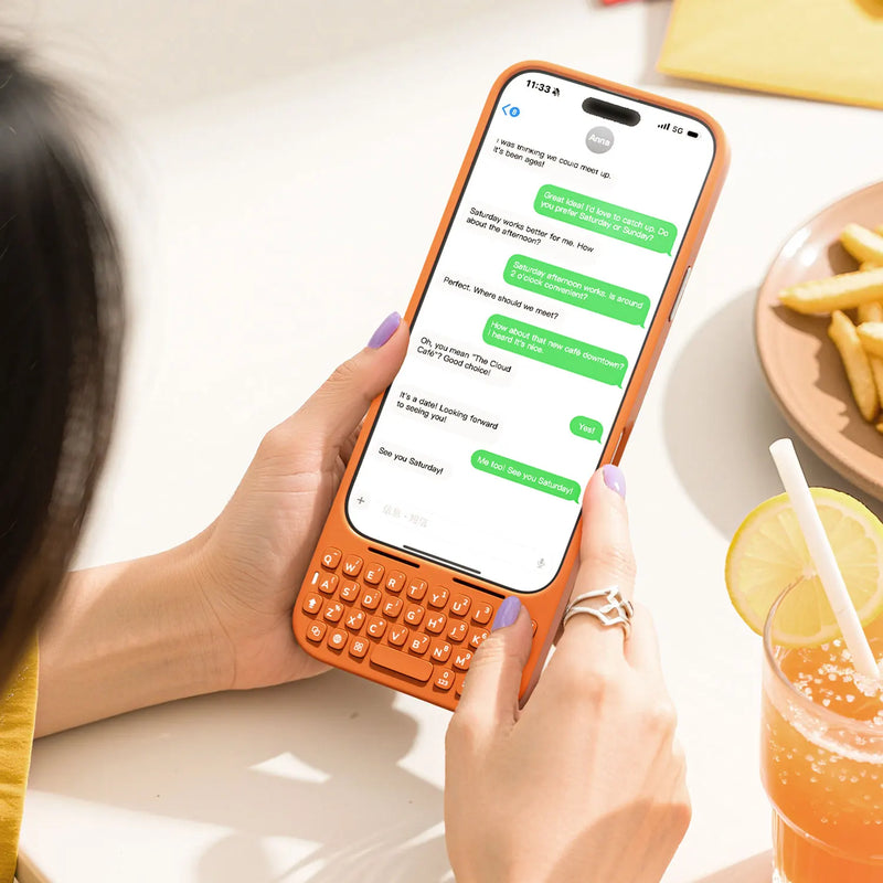 Akko MetaKey Phone case With Keyboard 37 keys Mini Phone Keyboard PU TPU with Magnetic Support For iPhone 16 Pro Max 17 Pro Max