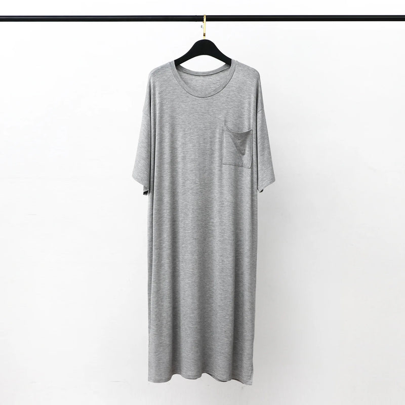 Plus Size Women's Nightgowns Loose Short Sleeve Nightwear Summer Night Dress Female Modal Comfortable Sleepwear Nightshirt 3XL