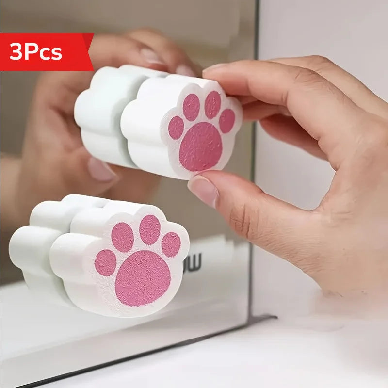 3Pcs Mirror Cleaning Wipes Bathroom Glass Mirror Faucet Cleaning sponge block to Remove Stains Without Leaving Traces