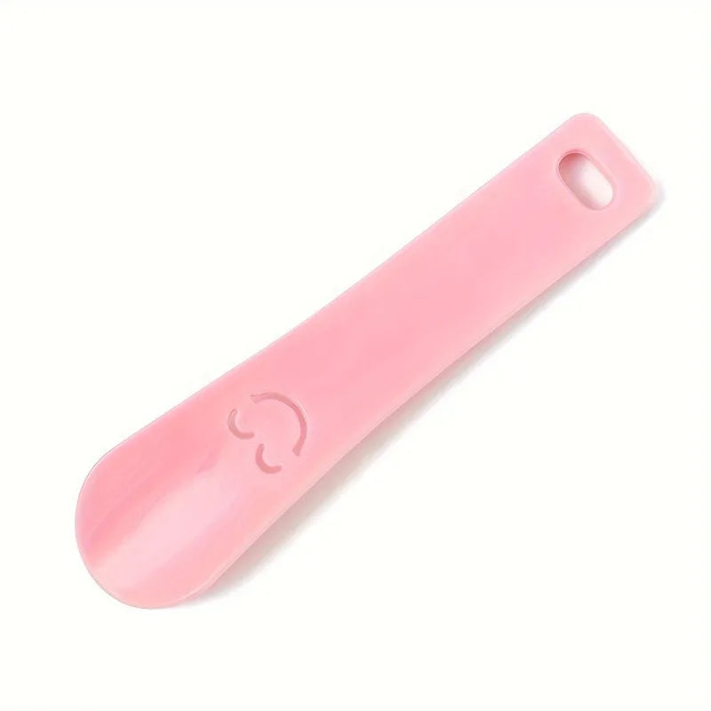 2pcs Joyful Face Portable Shoehorn - Durable Plastic, Easy To Wear Leather Shoes, Sneakers, Boots, Hand Washable.