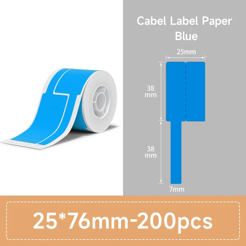 1 Roll Niimbot Cable Label for B1 B21 B3S B31 B4 Color Self-adhesive Self-adhesive Sticker for Communications