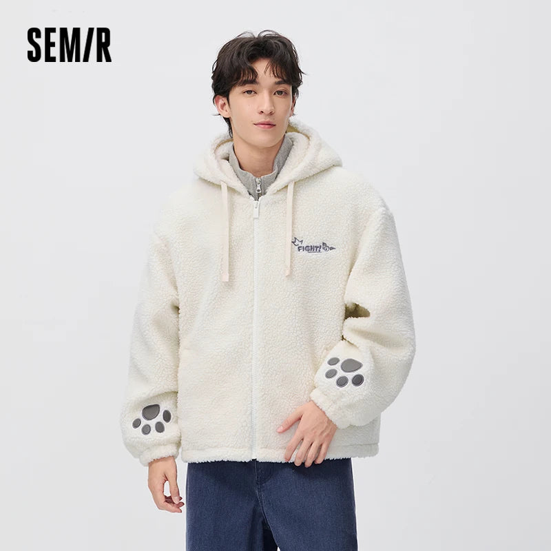 អាវក្រៅរដូវរងាបុរស Semir មានក្រណាត់ទន់ឆ្នាំ ២០២៦ ថ្មីសម្រាប់ពាក់ប្រចាំថ្ងៃរដូវរងា រចនាប័ទ្មធម្មតាសម្រាប់អាកាសធាតុត្រជាក់