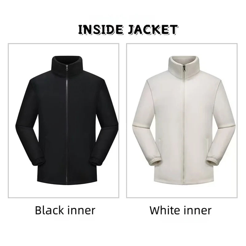 2026 Detachable Polar Fleece Inner Hooded Windbreake Waterproof and Scratch-resistant Outdoor Adventure Hiking Casual