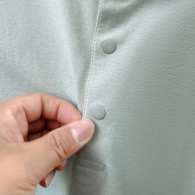 Quality Sports Casual Men Short-Sleeved Polo Shirt Lapel Button Pattern Printing Breathable T-Shirt Versatile Daily Life Tops