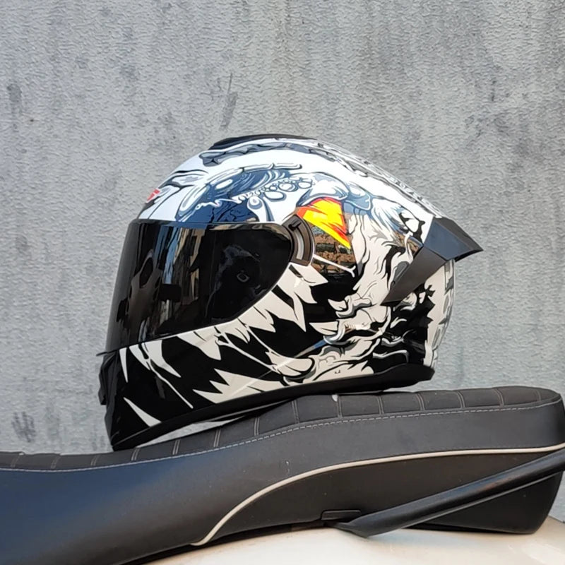 Full Face Racing Helmets Winter Warm Double Visor Motorcycle Helmet Motorbike Sports helmet