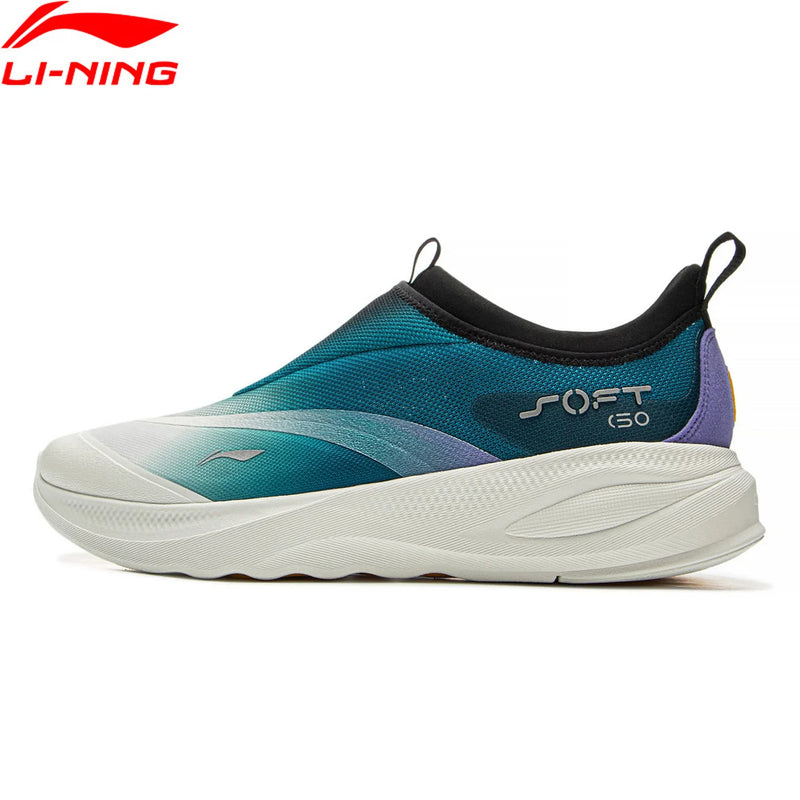 Li-Ning Men's SOFT GO 2 Walking Shoes COMFOAM Slip-on Soft Thick Heel LiNing Comfortable Wearable Sports Casual Shoes AGLV005