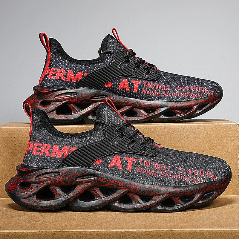 Men Sports Shoes New Mesh Breathable Ultralight Casual Running Shoes Soft Sole Rebound Shock-absorbing Fashion Fitness Shoes
