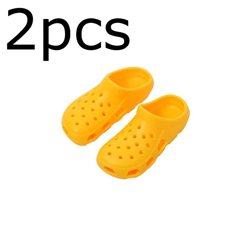 2pcs Colorful Mini Slippers & Toothbrush Storage Box - Wall-Mounted, No-Drill, Durable Plastic Bathroom Organizer