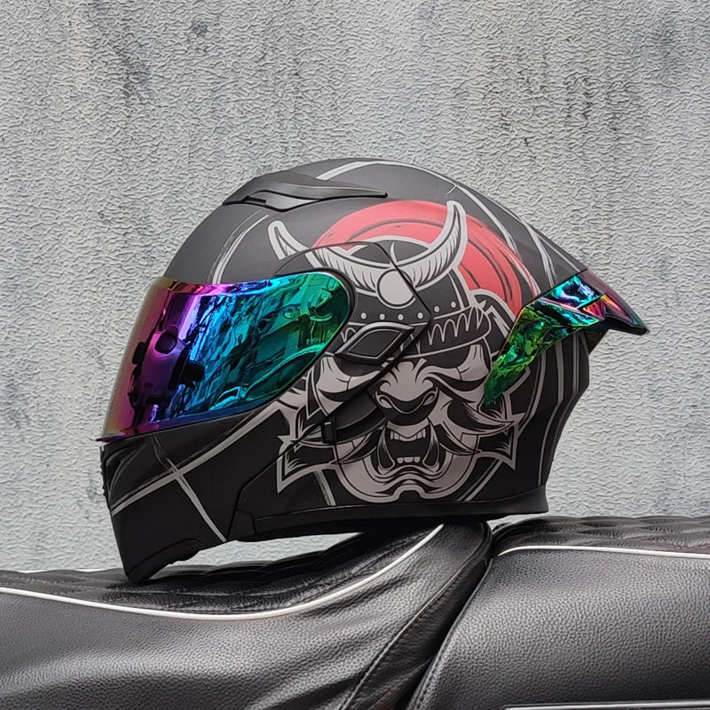 2024 New Motorcycle Helmet DOT Certified Double Lens Open Face Helmet Safety Modular Flipped Helmet with Sunshade