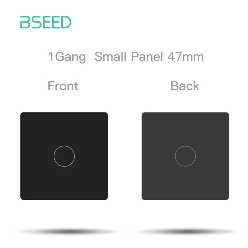 BSEED 1/2/3Gang Wall Touch Switch Small Glass Panel 47mm Dimmer Curtain Crystal Panel Parts Only DIY Combine With Glass Frame