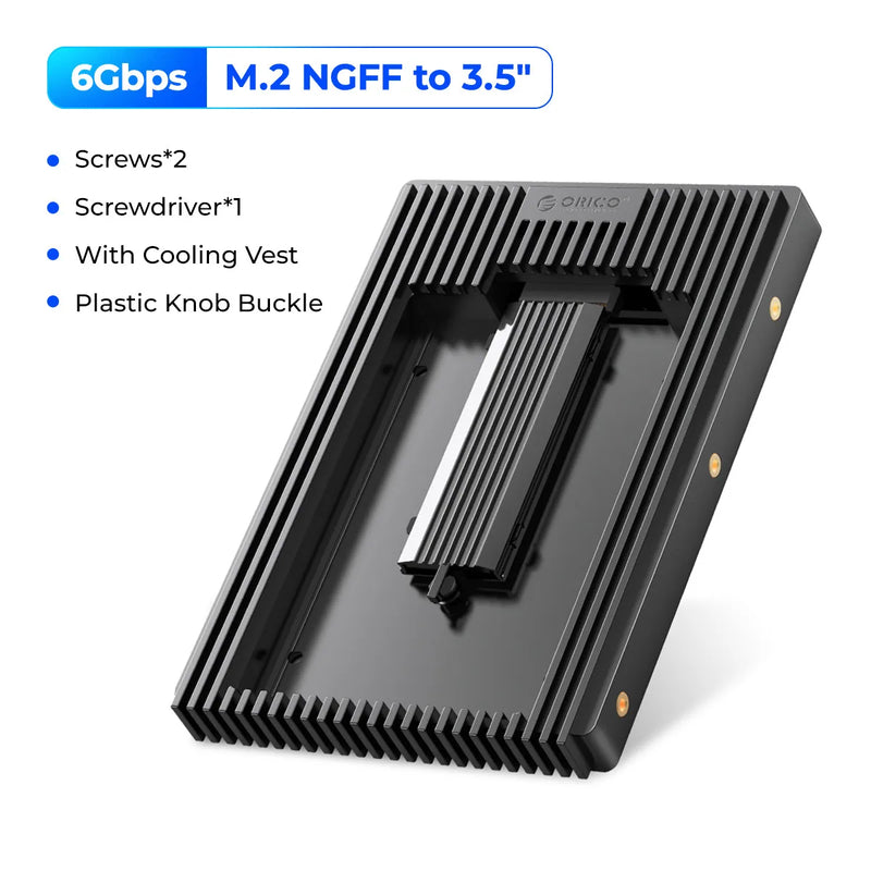 ORICO Hard Drive Caddy Adapter 2.5 SATA MSATA NGFF to 3.5 Internal Drive Bay SSD Converter Mounting Bracket Caddy Tray SATA 3.0