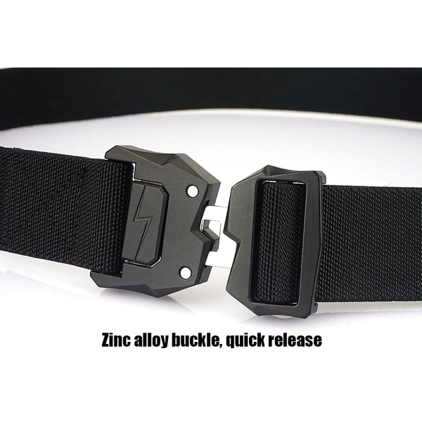 VATLTY 110cm-140cm Men's Elastic Belt Quick Release Alloy Buckle Military Army Belt Tactical Outdoor Girdle Male Jeans Waistband