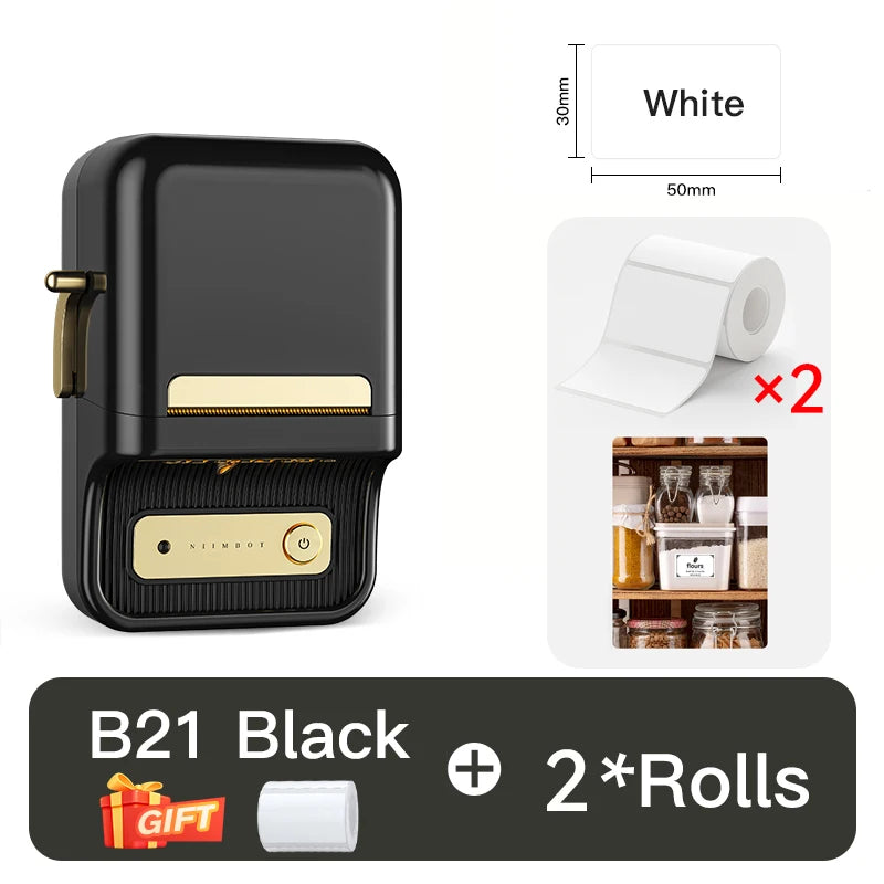 NiiMbot B21 B21 PRO Bluetooth Adhesive Label Printers Mini Thermal Printer Wireless Barcode Label Maker for Office Clothing