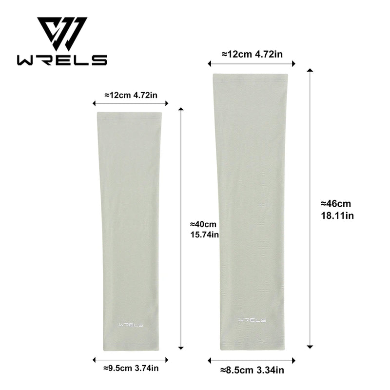 WRELS Ice Silk Sports Arm Sleeves Cycling Sun UV Protection Outdoor  Sports MTB Road Bike Sleeves Volleyball Running Unisex