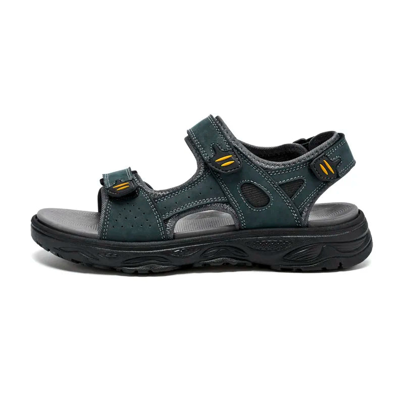 Summer Retro Sandals For Men Genuine Leather Sandals Outdoor Shoes Beach Verano Sandale Homme Sandalias Hombre