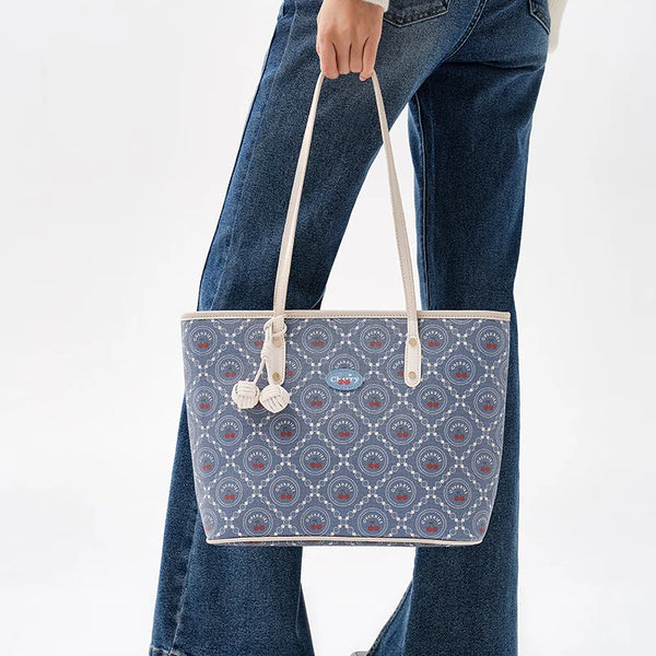 Semir Bag Tote Bag Women Summer 2024 New Fashion All-Over Print Monogram Shoulder Bag Large Capacity Handbag