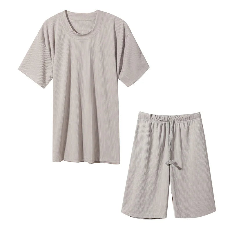 Women Pajamas Summer Thin Short Sleeve Sleepwear Women's Pyjama Set 2 Piece Homewear Sleep Lounge Wear 3XL-7XL Large Loungewear