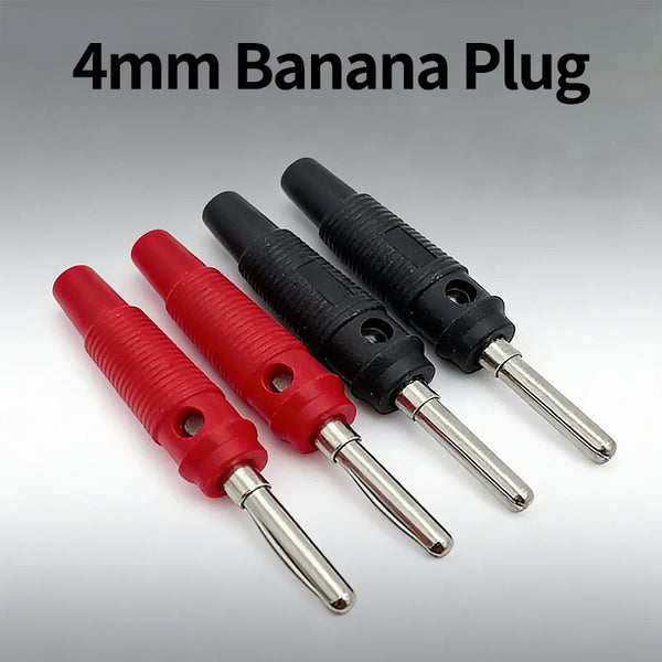 ឌុយចេកអ៊ីសូឡង់ 4mm ចំនួន 20/100 ដុំ ឧបករណ៍ភ្ជាប់ដែលអាចដាក់ជង់បានជាមួយវីសសម្រាប់មន្ទីរពិសោធន៍ អូឌីយ៉ូ និងការធ្វើតេស្តថាមពល