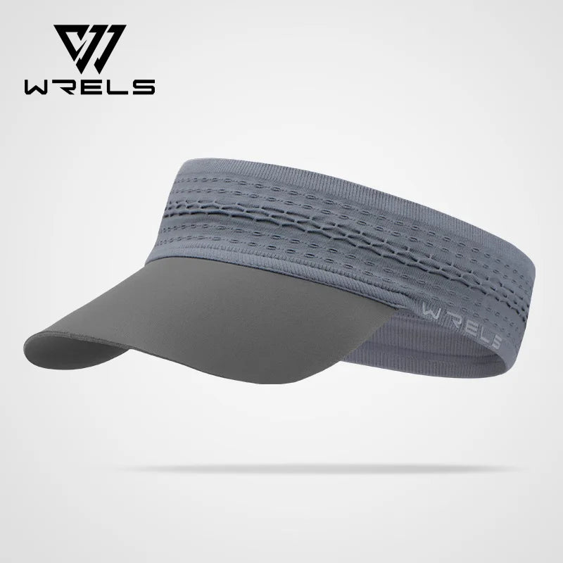 WRELS Sport Sun Visor Cap Hat Empty Top Headband Sweat-absorbing Non-slip Sun Visor Hat Women Men Stretch Tennis Visors Cap