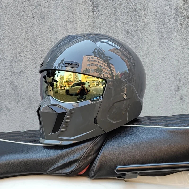 ORZ New Scorpion Retro Motorcycle Cascos Moto Locomotive Personality Multi-purpose Combination Helmet Half M L XL XXL XXXL