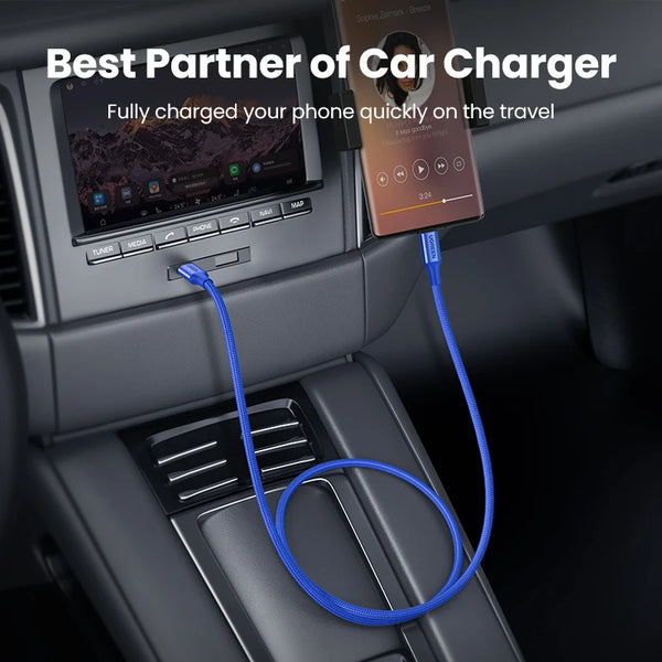 ខ្សែសាក UGREEN USB-C PD3.0 100W ប្រភេទ C ទៅប្រភេទ C ខ្សែសាកលឿនសម្រាប់ MacBook Samsung S26/25 iPhone 18/17/16 ខ្សែប្រភេទ C QC4.0