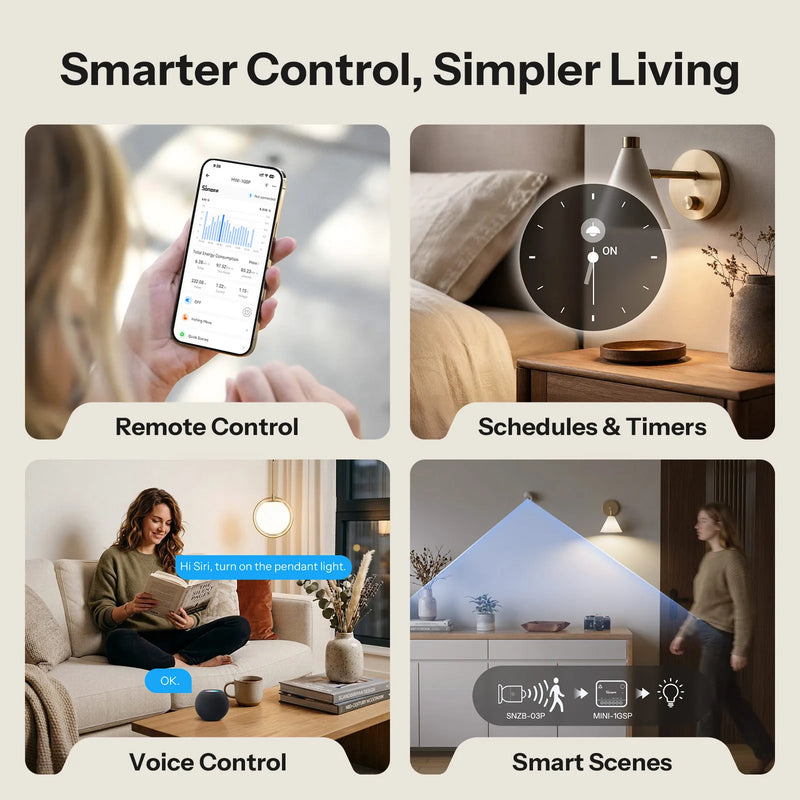 SONOFF MINI-1GSP MINI ONE PM Matter Over WiFi Smart Switch 16A Max Local Web Console Open API Interfaces Works with Apple Home