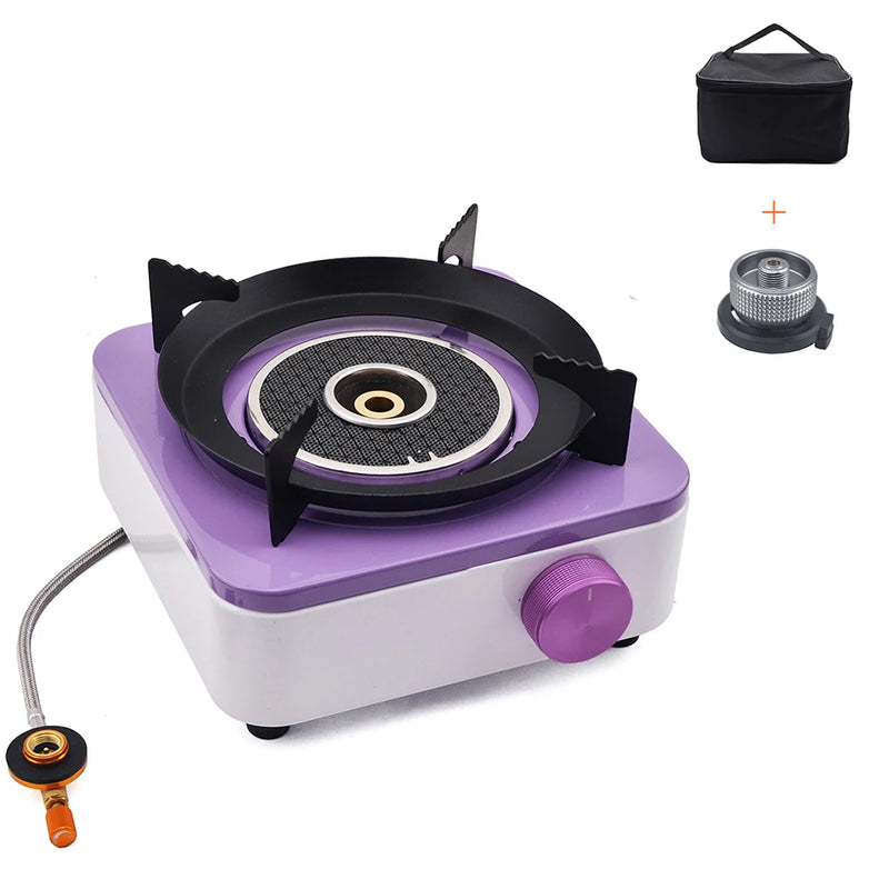 Infrared Stove Double-Core 5000W High-power  Portable Lightweight Gas Burner Split Cassette Stove Outdoor Camping  Picnic Hiking