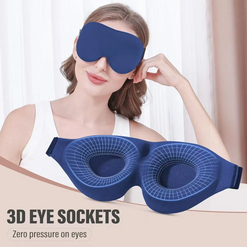360° Full-Coverage 3D Eye Mask, Breathable, Non-Pressing, Suitable for Both Men and Women During Sleep