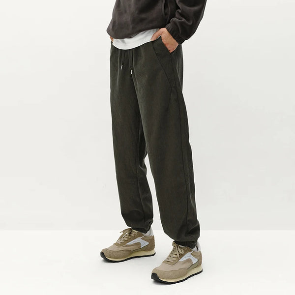 Semir Baggy Pants Men Textured Corduroy Loose Elastic Cuff Casual 2025 Winter Clothes for Man Soft Corduroy Warm