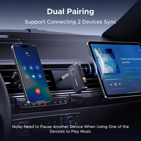 UGREEN Bluetooth 6.0 5.4 Wireless 3.5mm AUX Jacks for Car Speakers Audio Music