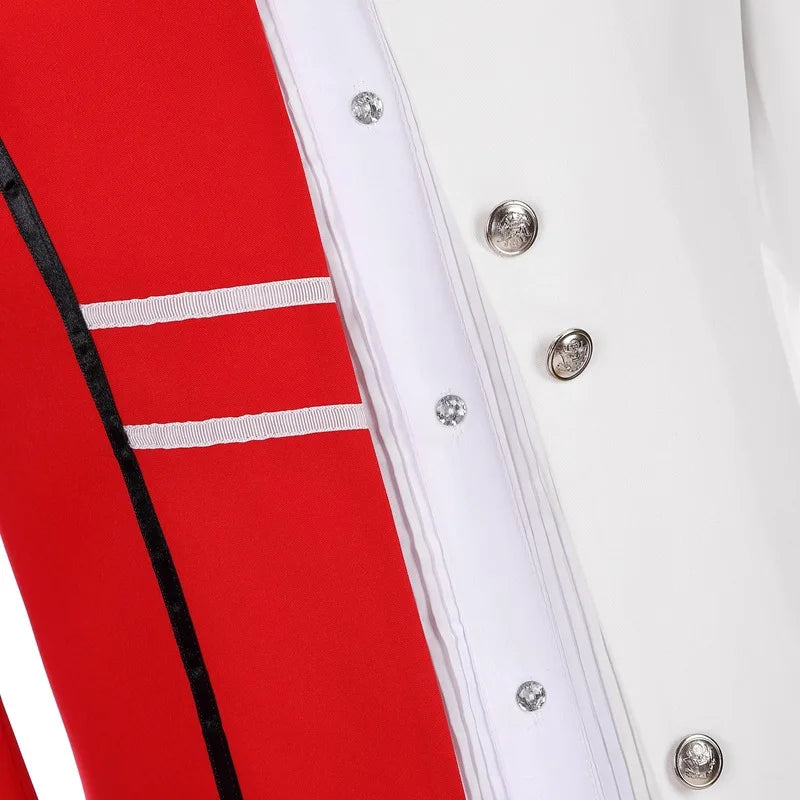 Red, White, and Black Color Blocking Men's Suit Jacket, Single Breasted Blazers, Wedding/Party Dress Coats, Asian Size