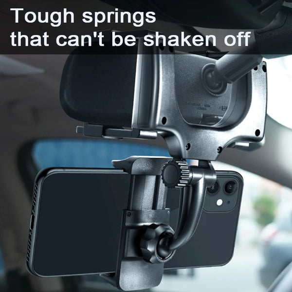 SEAMETAL Car Rearview Mirror Phone Holder 360 Rotation Car Phone Mount Stable Smartphone Navigation Bracket for Car Accessories
