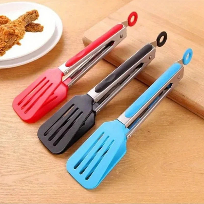 Silicone BBQ Grilling Tongs - Non-Stick, Heat-Resistant Kitchen & Outdoor Cooking Tools for Salad, Bread, and Barbecue-Food-Safe