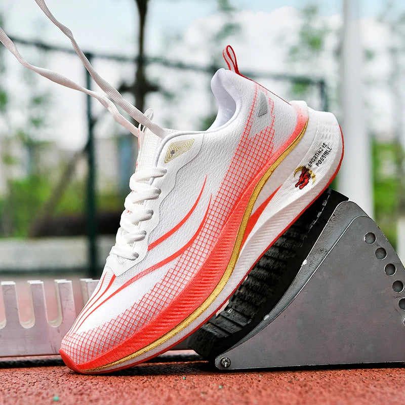 Men's casual sneakers four season new light breathable racing running shoes wear resistant students soft sole speed sports shoes