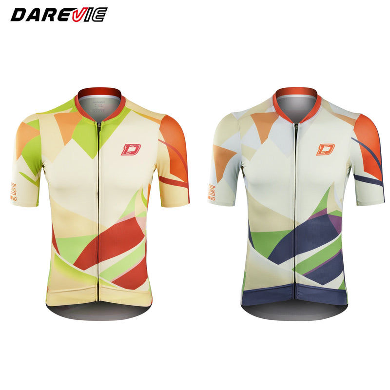 អាវយឺតជិះកង់ DAREVIE បុរស ម៉ាក Maillot 4-Way Strech ស្រូបយកសំណើម កម្រិតហ្វឹកហាត់ អាវជិះកង់ប្រឆាំងនឹងការរអិល ស្រាល ទន់ សម្រាប់បុរស