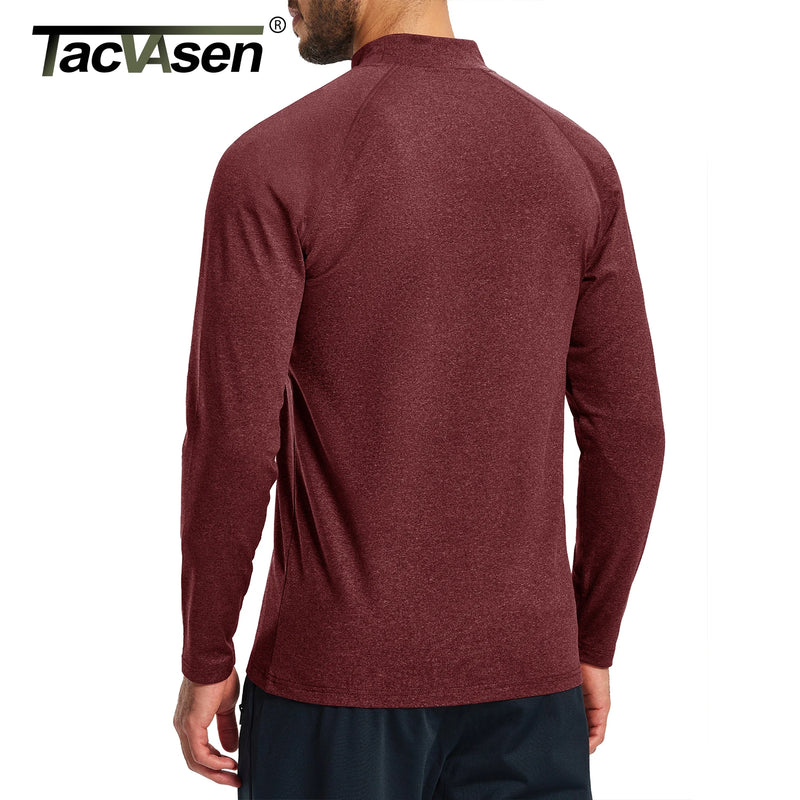 TACVASEN Men's Thermal Shirts Long Sleeve Micro-fleece Fleece Lined Base Layer Undershirts Athletic Warm Winter Workout Top