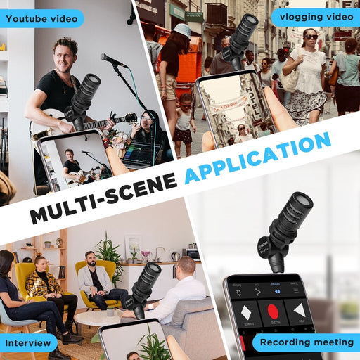 BOYA BY-M110 Condenser Microphone Plug and Play Mic with Omnidirectional Condenser for Android Smartphones, , PC, Lapto